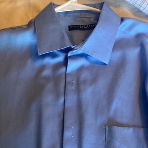 Blue solid dress down